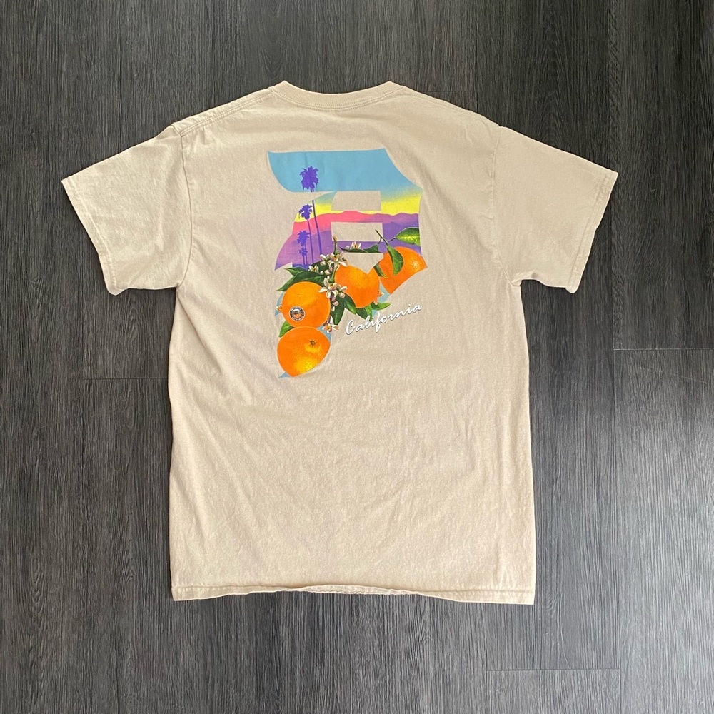 Primitive California Graphic Beige T-Shirt
